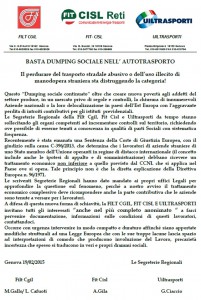 dumping comunicato stampa